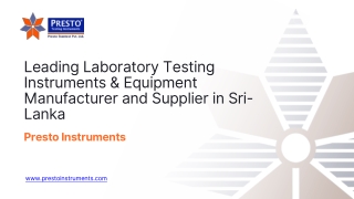 Leading Laboratory Testing Instruments & Equipment Manufacturer and Supplier in Sri-lanka