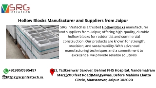 Hollow Blocks Manufacturer and Suppliers from Jaipur
