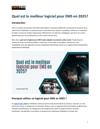 Quel est le meilleur logiciel pour EMS en 2025_