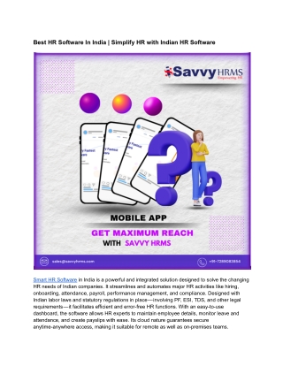 Best HR Software In India _ Simplify HR with Indian HR Software