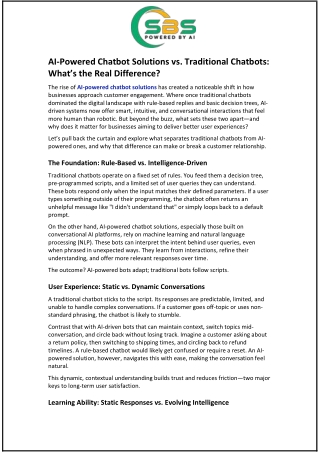 AI-Powered Chatbot Solutions vs. Traditional Chatbots and What’s the Real Difference