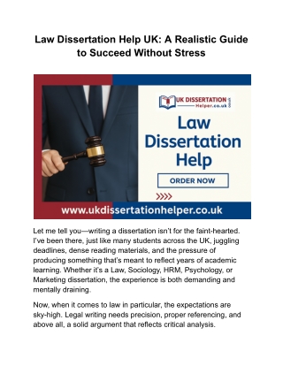 Law Dissertation Help UK: Expert Support for Writing, Proofreading & Proposal Gu