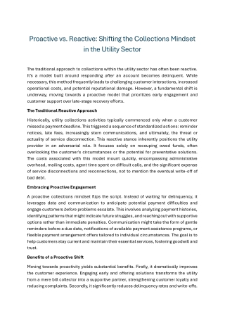 Effective Utility Collections Strategies: Balanced Approach