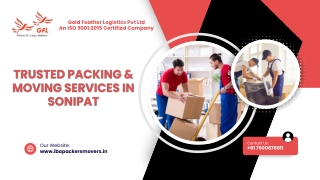 Trusted Packing & Moving Services in Sonipat