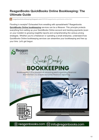 QuickBooks Online bookkeeping