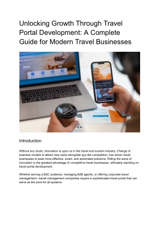 Complete Travel Portal Development Guide for Travel Agencies and OTAs