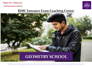 RIMC Entrance Exam Coaching Centre