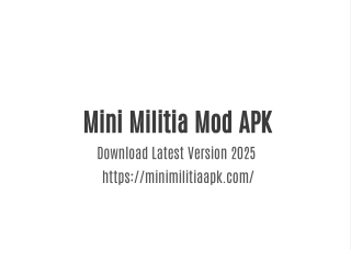 Mini Militia Mod APK (Unlimited Everything)