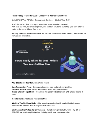 Future-Ready Tokens for 2025 – Unlock Your Year-End Deal Now Pdf