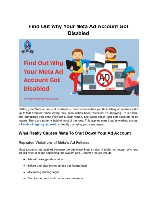 Find Out Why Your Meta Ad Account Got Disabled