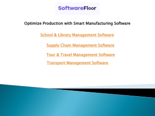 Optimize Production with Smart Manufacturing Software