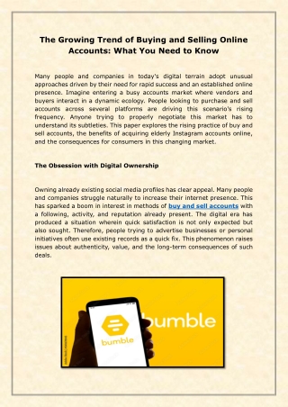 The Growing Trend of Buying and Selling Online Accounts