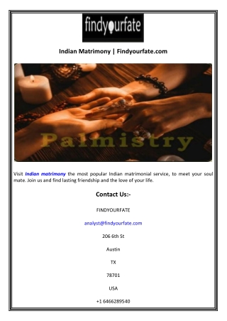 Indian Matrimony  Findyourfate.com