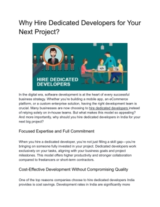 Why Hire Dedicated Developers for Your Next Project (1)