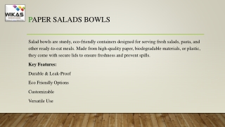 Wikas-Salads & Soup Paper Bowls