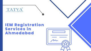IEM registration services in ahmedabad