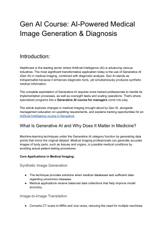 Gen AI Course_ AI-Powered Medical Image Generation & Diagnosis