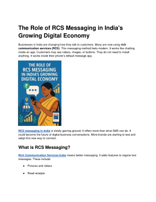 The Role of RCS Messaging in India's Growing Digital Economy