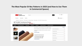 The Most Popular Di-Noc Patterns in 2025 (and How to Use Them in Commercial Spaces)