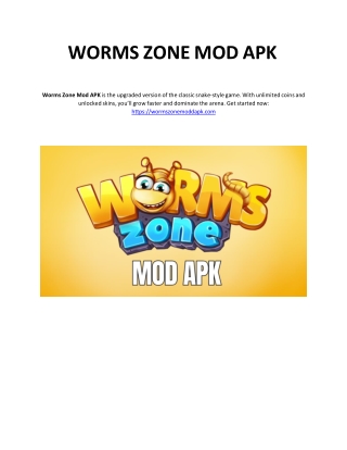 WORMS ZONE MOD APK PDF
