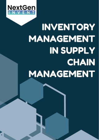 Inventory Management In Supply Chain Management