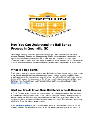 24/7 Service from a Reliable Bondsman in Greenville, SC