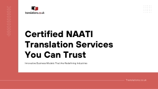 Certified NAATI Translation Services You Can Trust