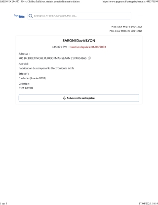 1 - SARONIX (445371594) - David Saroni