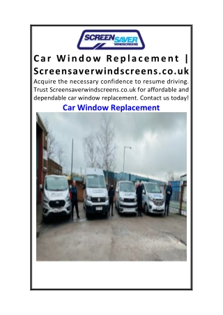 Car Window Replacement  Screensaverwindscreens.co.uk