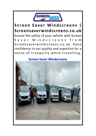 Screen Saver Windscreens  Screensaverwindscreens.co.uk