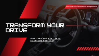Transform Your Drive: Discover the Best Seat Cushions for Cars