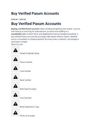 Buy Verified Paxum Accounts