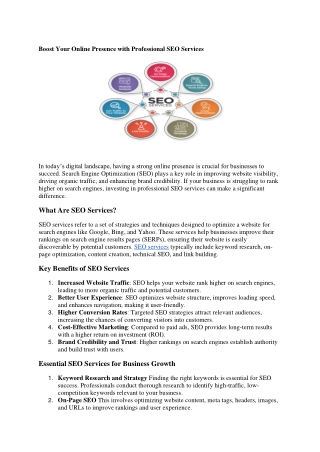 SEO services