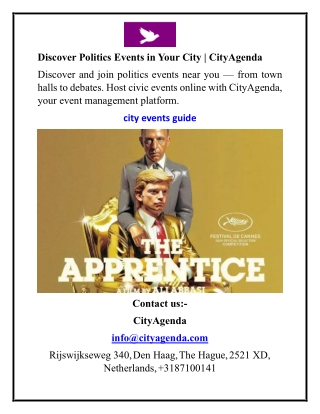 Discover Politics Events in Your City  CityAgenda