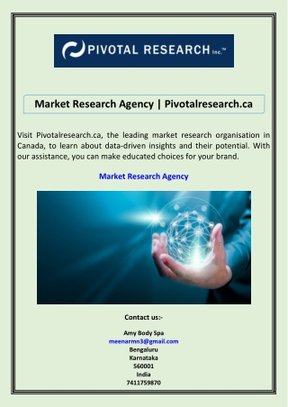 Market Research Agency Pivotalresearch.ca