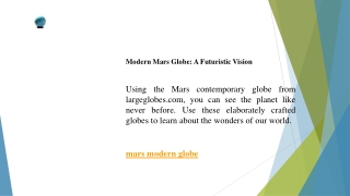 Modern Mars Globe A Futuristic Vision