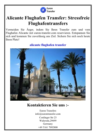 Alicante Flughafen Transfer: Stressfreie Flughafentransfers