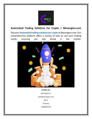 Automated Trading Solutions For Crypto  Mevengine.com