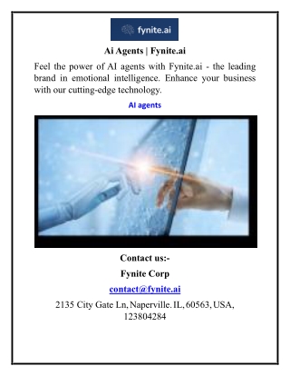 Ai Agents  Fynite.ai