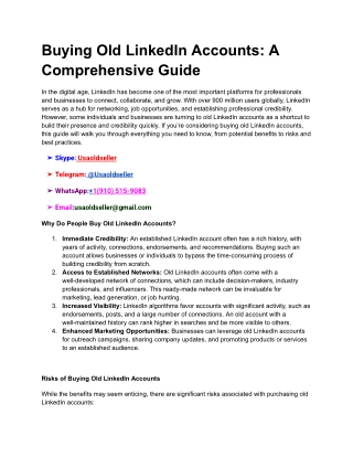 Buying Old LinkedIn Accounts_ A Comprehensive Guide