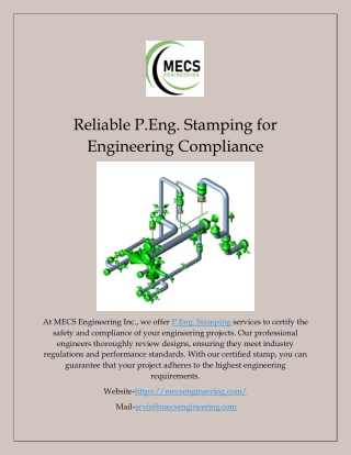 Reliable P.Eng. Stamping for Engineering Compliance