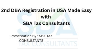 Second DBA Registration in USA Made Easy with SBA Tax Consultants