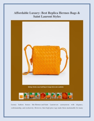 Best Replica Hermes Bags & Saint Laurent Styles