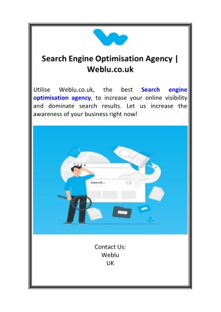 Search Engine Optimisation Agency  Weblu.co.uk