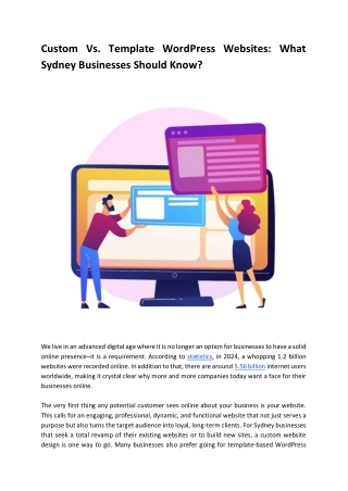 Custom Vs. Template WordPress Websites | What Sydney Businesses Should Know?