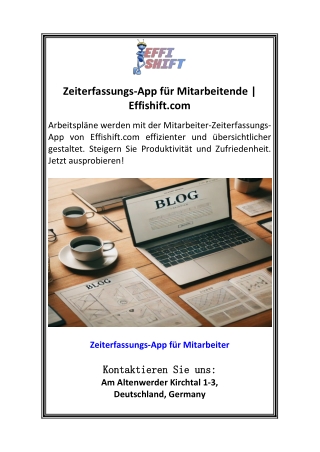 Zeiterfassungs-App für Mitarbeitende  Effishift.com