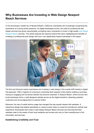 Why Businesses Are Investing in Web Design Newport Beach Services