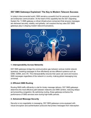 SS7 SMS Gateways Explained_ The Key to Modern Telecom Success