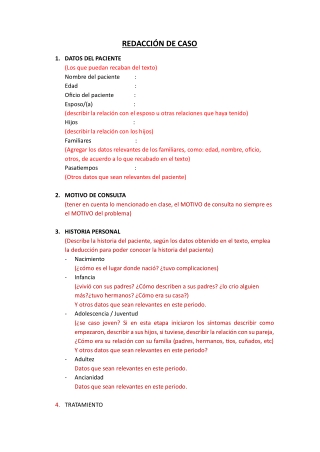 REDACCIÓN DE CASO