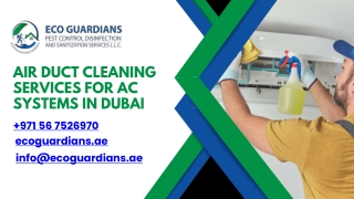 AC Duct Cleaning in Dubai